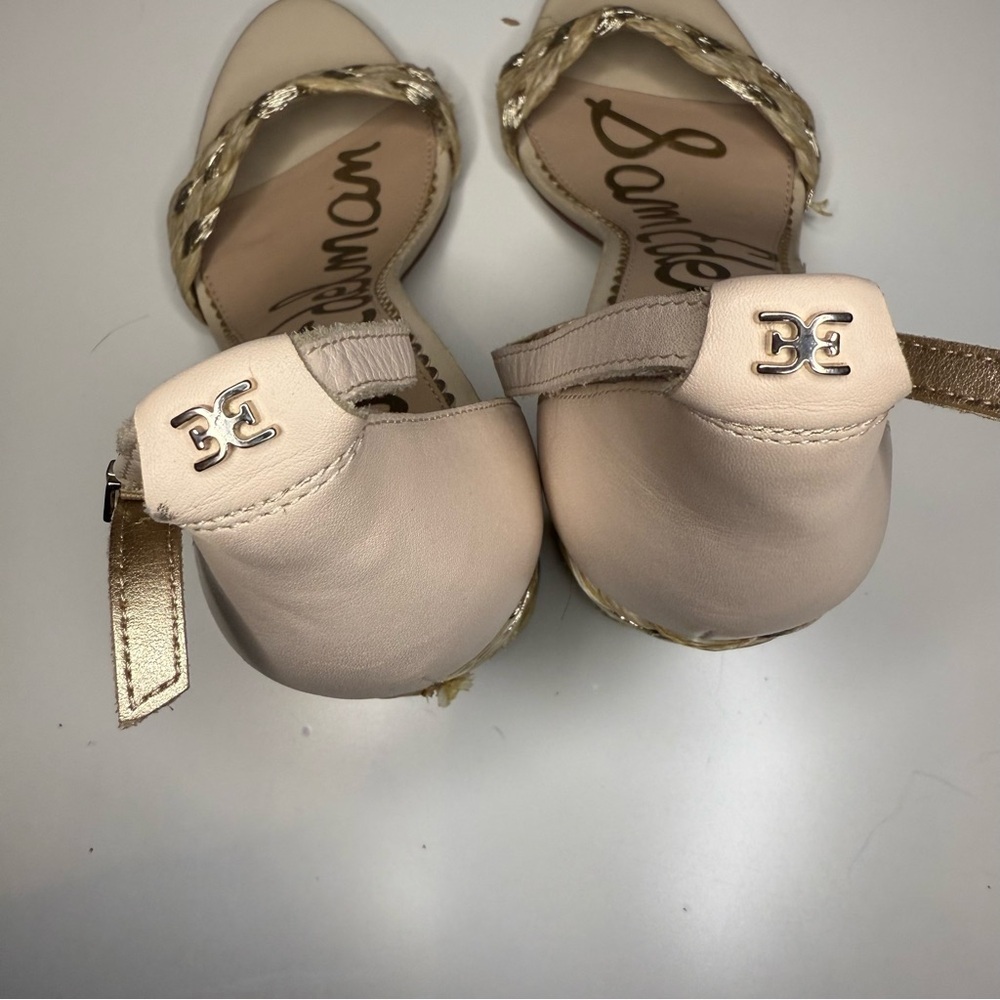 Sam Edelman Yoana Woven Raffia & Leather Sandals Size 10 GUC - Picture 8 of 9